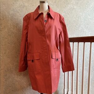 Talbots Women's Coral/Salmon colored Rain Jacket - Sz 20